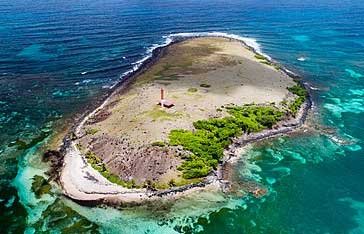 phare de l'îlet Cabrits en Martinique