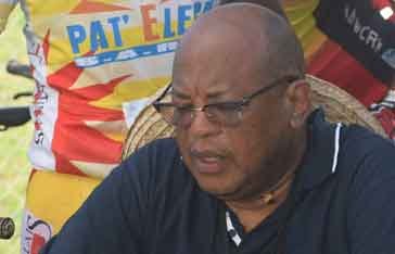 Patrick Noreskal lors d'un contre la montre en Martinique
