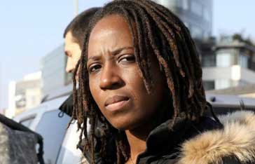 Priscillia Ludosky lors d'une manifestation Gillet jaune